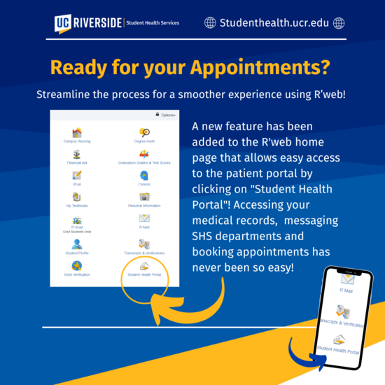 Student Health Portal in R'Web
